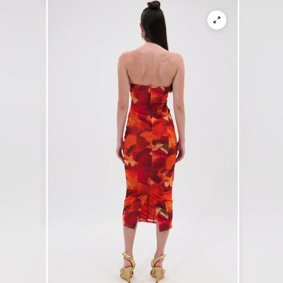 AKIRA ARCHETYPE PRINTED MIDI DRESS SIZE XL NWT - Picture 5 of 6